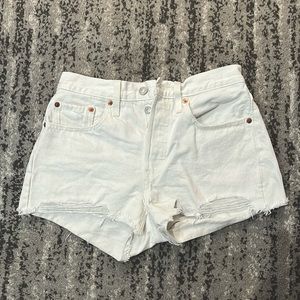Levi’s Premium White Jean Shorts - Like New, Size 26